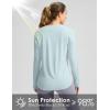 imageWomens Sun Shirts UPF 50 Long Sleeve UV Protection Shirt Lightweight Quick Dry Workout Hiking Tops for WomenLight Blue