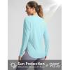 imageWomens Sun Shirts UPF 50 Long Sleeve UV Protection Shirt Lightweight Quick Dry Workout Hiking Tops for WomenLight Green