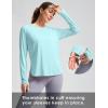 imageWomens Sun Shirts UPF 50 Long Sleeve UV Protection Shirt Lightweight Quick Dry Workout Hiking Tops for WomenLight Green