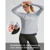 imageWomens Sun Shirts UPF 50 Long Sleeve UV Protection Shirt Lightweight Quick Dry Workout Hiking Tops for WomenLight Grey