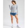 imageWomens Sun Shirts UPF 50 Long Sleeve UV Protection Shirt Lightweight Quick Dry Workout Hiking Tops for WomenLight Grey