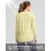 imageWomens Sun Shirts UPF 50 Long Sleeve UV Protection Shirt Lightweight Quick Dry Workout Hiking Tops for WomenLight Yellow