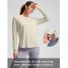 imageWomens Sun Shirts UPF 50 Long Sleeve UV Protection Shirt Lightweight Quick Dry Workout Hiking Tops for WomenOatmeal