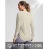 imageWomens Sun Shirts UPF 50 Long Sleeve UV Protection Shirt Lightweight Quick Dry Workout Hiking Tops for WomenOatmeal