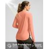 imageWomens Sun Shirts UPF 50 Long Sleeve UV Protection Shirt Lightweight Quick Dry Workout Hiking Tops for WomenOrange