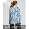 imageWomens Sun Shirts UPF 50 Long Sleeve UV Protection Shirt Lightweight Quick Dry Workout Hiking Tops for WomenPeri Blue Freesia