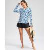 imageWomens Sun Shirts UPF 50 Long Sleeve UV Protection Shirt Lightweight Quick Dry Workout Hiking Tops for WomenPeri Blue Freesia
