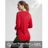 imageWomens Sun Shirts UPF 50 Long Sleeve UV Protection Shirt Lightweight Quick Dry Workout Hiking Tops for WomenRed