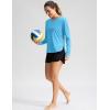 imageWomens Sun Shirts UPF 50 Long Sleeve UV Protection Shirt Lightweight Quick Dry Workout Hiking Tops for WomenSky Blue