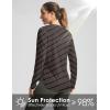 imageWomens Sun Shirts UPF 50 Long Sleeve UV Protection Shirt Lightweight Quick Dry Workout Hiking Tops for WomenWhite Stripe