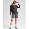 imageWomens Sun Shirts UPF 50 Long Sleeve UV Protection Shirt Lightweight Quick Dry Workout Hiking Tops for WomenWhite Stripe