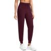 imageG Gradual Womens Joggers Zip Pockets Drawstring Gym Sweatpants High Waisted Tapered Pants for Workout Travel LoungeWine