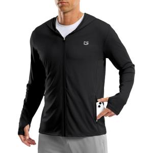 imageG Gradual Mens UPF 50 Sun Protection Hoodie Jacket Lightweight Full Zip Hoodies Long Sleeve Shirts for Men Hiking FishingBlack