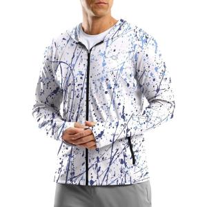 imageG Gradual Mens UPF 50 Sun Protection Hoodie Jacket Lightweight Full Zip Hoodies Long Sleeve Shirts for Men Hiking FishingBlue Splashed