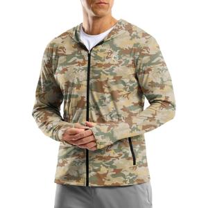 imageG Gradual Mens UPF 50 Sun Protection Hoodie Jacket Lightweight Full Zip Hoodies Long Sleeve Shirts for Men Hiking FishingBrown Camo