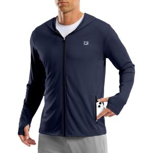 imageG Gradual Mens UPF 50 Sun Protection Hoodie Jacket Lightweight Full Zip Hoodies Long Sleeve Shirts for Men Hiking FishingNavy
