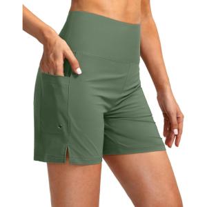 imageG Gradual Womens 5quot High Waisted Swim Board Shorts with Phone Pockets UPF 50 Quick Dry Beach Shorts for Women with LinerSage