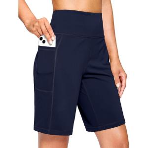 imageG Gradual Womens 9quot Bermuda Long Shorts with Pockets High Waisted Athletic Knee Length Shorts for Women Walking WorkoutNavy