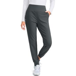 imageG Gradual Womens Fleece Lined Joggers High Waisted Water Resistant Thermal Hiking Pants Cold Weather Sweatpants with PocketsDark Grey