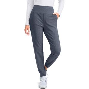 imageG Gradual Womens Fleece Lined Joggers High Waisted Water Resistant Thermal Hiking Pants Cold Weather Sweatpants with PocketsDusty Blue Heather