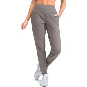 imageG Gradual Womens Fleece Lined Joggers High Waisted Water Resistant Thermal Hiking Pants Cold Weather Sweatpants with PocketsDusty Grey