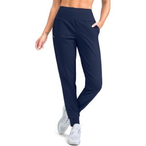 imageG Gradual Womens Fleece Lined Joggers High Waisted Water Resistant Thermal Hiking Pants Cold Weather Sweatpants with PocketsNavy