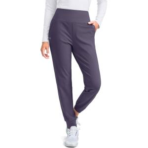 imageG Gradual Womens Fleece Lined Joggers High Waisted Water Resistant Thermal Hiking Pants Cold Weather Sweatpants with PocketsVintage Purple