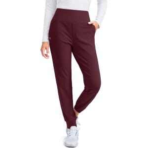 imageG Gradual Womens Fleece Lined Joggers High Waisted Water Resistant Thermal Hiking Pants Cold Weather Sweatpants with PocketsWine