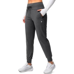 imageG Gradual Womens Fleece Lined Joggers High Waisted Water Resistant Thermal Winter Sweatpants Running Hiking PocketsCharcoal