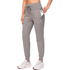 imageG Gradual Womens Fleece Lined Joggers High Waisted Water Resistant Thermal Winter Sweatpants Running Hiking PocketsDusty Grey