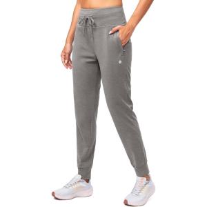 imageG Gradual Womens Fleece Lined Joggers High Waisted Water Resistant Thermal Winter Sweatpants Running Hiking PocketsHeather Medium Grey