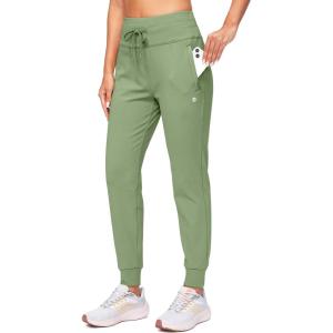 imageG Gradual Womens Fleece Lined Joggers High Waisted Water Resistant Thermal Winter Sweatpants Running Hiking PocketsSage