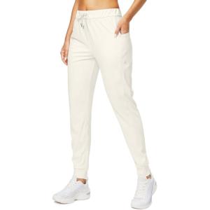 imageG Gradual Womens Joggers Pants with Zipper Pockets Stretch Tapered Athletic Joggers for Women Lounge Jogging WorkoutBeige