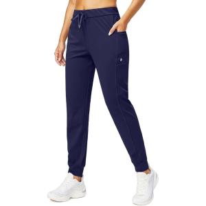 imageG Gradual Womens Joggers Pants with Zipper Pockets Stretch Tapered Athletic Joggers for Women Lounge Jogging WorkoutNavy
