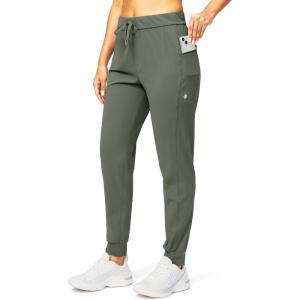 imageG Gradual Womens Joggers Pants with Zipper Pockets Stretch Tapered Athletic Joggers for Women Lounge Jogging WorkoutSage Grey