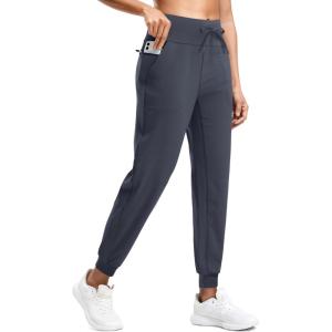 imageG Gradual Womens Joggers Zip Pockets Drawstring Gym Sweatpants High Waisted Tapered Pants for Workout Travel LoungeDusty Blue