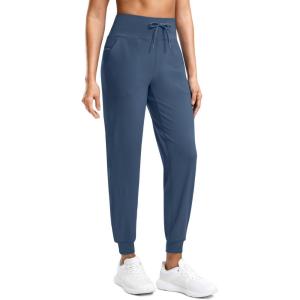 imageG Gradual Womens Joggers Zip Pockets Drawstring Gym Sweatpants High Waisted Tapered Pants for Workout Travel LoungeHaze Blue
