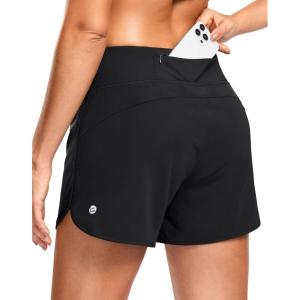 imageG Gradual Womens Running Shorts with Mesh Liner 3quot Workout Athletic Shorts for Women with Phone PocketsBlack