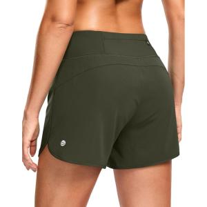 imageG Gradual Womens Running Shorts with Mesh Liner 3quot Workout Athletic Shorts for Women with Phone PocketsOlive