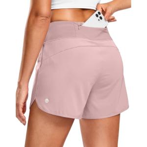 imageG Gradual Womens Running Shorts with Mesh Liner 3quot Workout Athletic Shorts for Women with Phone PocketsPink