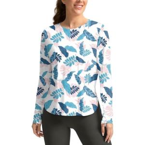 imageWomens Sun Shirts UPF 50 Long Sleeve UV Protection Shirt Lightweight Quick Dry Workout Hiking Tops for WomenLeaf