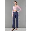 image28quot30quot32quot34quot Inseam Womens Bootcut Yoga Pants Long Bootleg HighWaisted Flare Pants with PocketsBlue