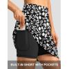 imageG Gradual 19quot Skorts for Woman Knee Length Golf Skirt Long Athletic Tennis Skorts for Women Dressy Casual with Shorts PocketsBlack Flower