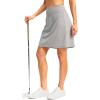 imageG Gradual 19quot Skorts for Woman Knee Length Golf Skirt Long Athletic Tennis Skorts for Women Dressy Casual with Shorts PocketsLight Grey