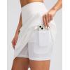 imageG Gradual 20quot Golf Skorts Skirts for Women with 7 Pockets Knee Length Skort Athletic Modest Long Tennis Skirts for WomenAwhite