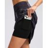 imageG Gradual 20quot Golf Skorts Skirts for Women with 7 Pockets Knee Length Skort Athletic Modest Long Tennis Skirts for WomenBlack Tiedye