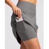 imageG Gradual 20quot Golf Skorts Skirts for Women with 7 Pockets Knee Length Skort Athletic Modest Long Tennis Skirts for WomenLight Grey