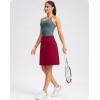 imageG Gradual 20quot Golf Skorts Skirts for Women with 7 Pockets Knee Length Skort Athletic Modest Long Tennis Skirts for WomenRed