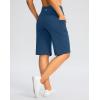 imageG Gradual Bermuda Shorts for Women with Pockets 12quot Knee Length Womens High Waisted Stretch Long Shorts Walking CasualBlue