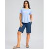 imageG Gradual Bermuda Shorts for Women with Pockets 12quot Knee Length Womens High Waisted Stretch Long Shorts Walking CasualBlue